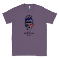 Lavender American Stars, American Flag Patterned Mom Skull Classic Tee - Bettercallsaul