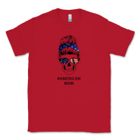 Red American Stars, American Flag Patterned Mom Skull Classic Tee - Bettercallsaul