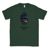 Sports Green American Stars, American Flag Patterned Mom Skull Classic Tee - Bettercallsaul