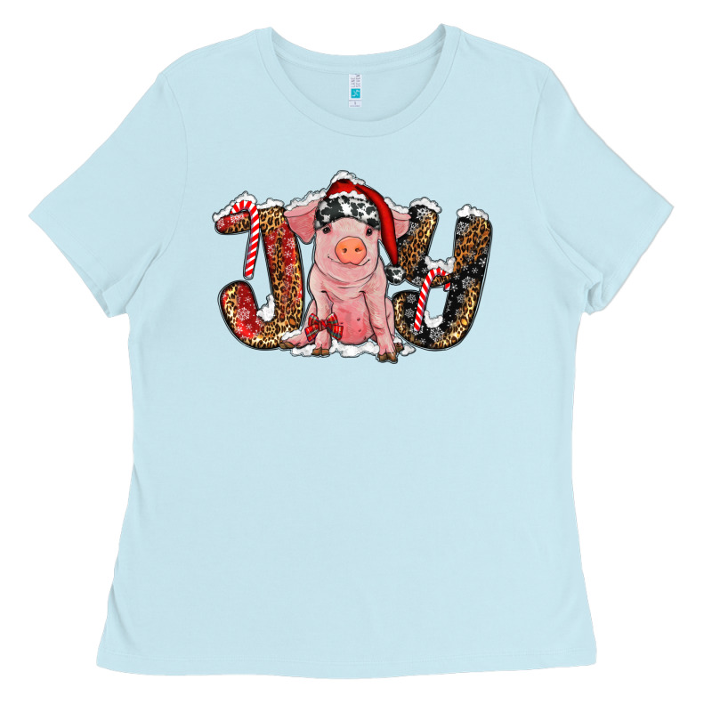 Joy With Pig Ladies Tee by RanaPortraitStore | Teevron