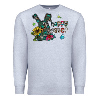 Heather Grey Happy Easter Premium Sweatshirt - CowhideDigitalArt