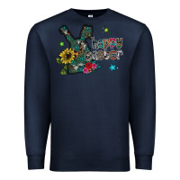 Navy Happy Easter Premium Sweatshirt - CowhideDigitalArt