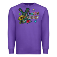 Purple Happy Easter Premium Sweatshirt - CowhideDigitalArt