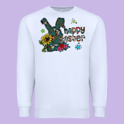 Happy Easter Premium Sweatshirt Designed By Cowhidedigitalart