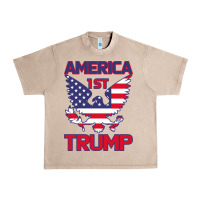 French Oak Trump America First Eagle Urban Heavy Tee - Bettercallsaul