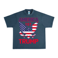 Midnight Navy Trump America First Eagle Urban Heavy Tee - Bettercallsaul