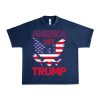 Navy Trump America First Eagle Urban Heavy Tee - Bettercallsaul