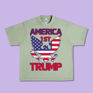 Trump America First Eagle Urban Heavy Tee Designed By Bettercallsaul