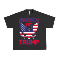 Pigment Black Trump America First Eagle Urban Heavy Tee - Bettercallsaul