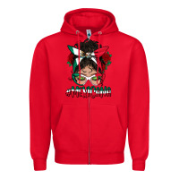 Red Mexicana Messy Bun Mama Zipper Hoodie - BundleAndBundleShop