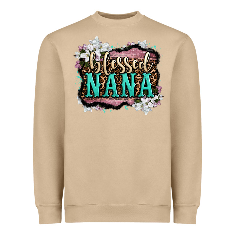 Blessed Nana Heavyweight Sweatshirt by OliviaCreatesArt | Teevron