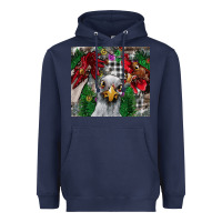 Navy Chicken Heavyweight Hoodie - CowhideDigitalArt