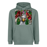 Sage Chicken Heavyweight Hoodie - CowhideDigitalArt