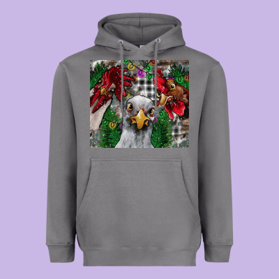 Chicken Heavyweight Hoodie Designed By Cowhidedigitalart