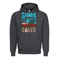 Smoke Snow Flakes aAd Christmas Cakes Zipper Hoodie - BundleAndBundleShop