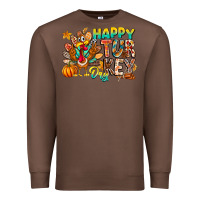 Chestnut Happy Turkey Day Premium Sweatshirt - CowhideDigitalArt