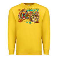 Lemon Happy Turkey Day Premium Sweatshirt - CowhideDigitalArt