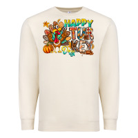 Sandshell Happy Turkey Day Premium Sweatshirt - CowhideDigitalArt