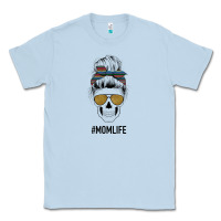 Dusty Blue Western Glitter Aztec Patterned Mom Skull Classic Tee - Bettercallsaul