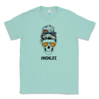 Seafoam Western Glitter Aztec Patterned Mom Skull Classic Tee - Bettercallsaul