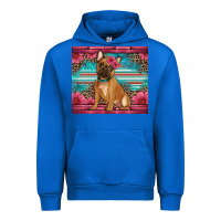 Cobalt french bulldog floral Urban Hoodie - Artiststas
