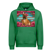 Emerald french bulldog floral Urban Hoodie - Artiststas