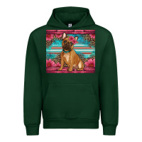 Forest Green french bulldog floral Urban Hoodie - Artiststas