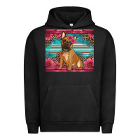 Pigment Black french bulldog floral Urban Hoodie - Artiststas