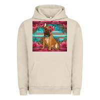 Pigment French Oak french bulldog floral Urban Hoodie - Artiststas
