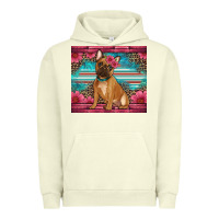 Pigment Pistachio french bulldog floral Urban Hoodie - Artiststas