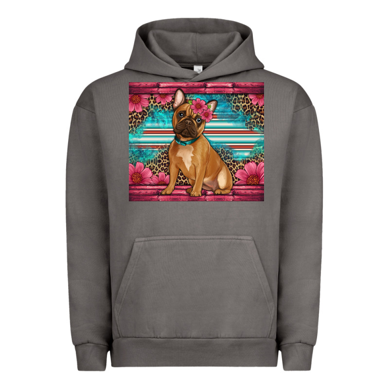 French Bulldog Floral Urban Hoodie by Artiststas | Teevron