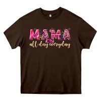 Chocolate Brown mama all day everyday Heavy Core Tee - NancyCooperArtShop