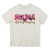 Cream mama all day everyday Heavy Core Tee - NancyCooperArtShop
