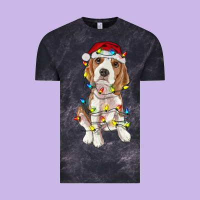Christmas Beagle Vintage Tee Designed By Ranaportraitstore