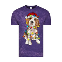 Cloud Purple christmas beagle Vintage Tee - RanaPortraitStore