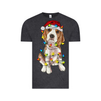 Vintage Black christmas beagle Vintage Tee - RanaPortraitStore