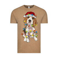 Vintage Coffee christmas beagle Vintage Tee - RanaPortraitStore