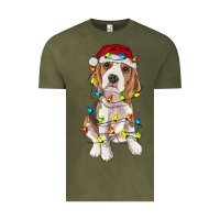 Vintage Olive christmas beagle Vintage Tee - RanaPortraitStore