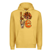 Antique Gold thanksgiving with turkey love bbs Premium Hoodie - BundleAndBundleShop