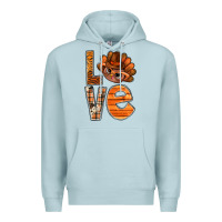 Blue Mist thanksgiving with turkey love bbs Premium Hoodie - BundleAndBundleShop