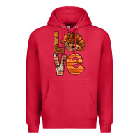 Cardinal thanksgiving with turkey love bbs Premium Hoodie - BundleAndBundleShop