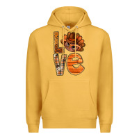Mustard thanksgiving with turkey love bbs Premium Hoodie - BundleAndBundleShop
