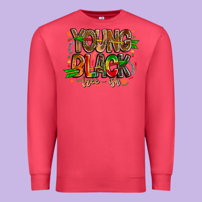 Young Black Free Ish Premium Sweatshirt Designed By Cowhidedigitalart