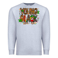 Heather Grey young black free ish Premium Sweatshirt - CowhideDigitalArt