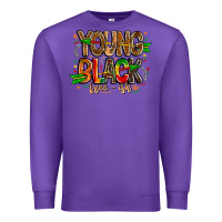 Purple young black free ish Premium Sweatshirt - CowhideDigitalArt