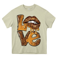 Love Leopard With Lips Heavy Core Tee | Teevron