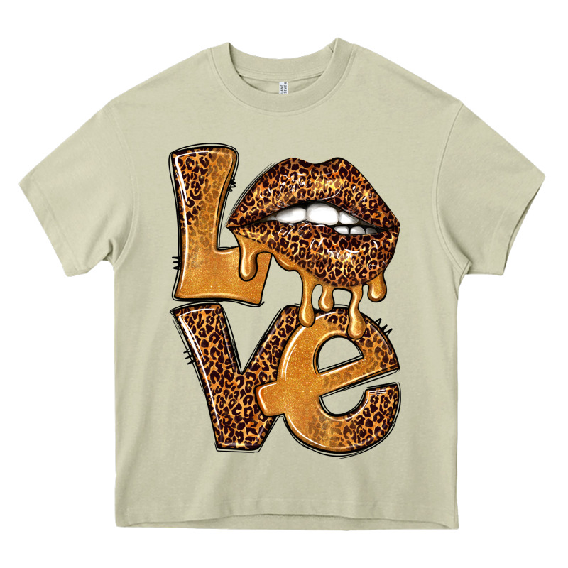 Love Leopard With Lips Heavy Core Tee by NancyCooperArtShop | Teevron