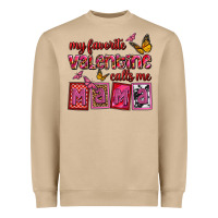 Mushroom my favorite valentine calls me mama Heavyweight Sweatshirt - OliviaCreatesArt