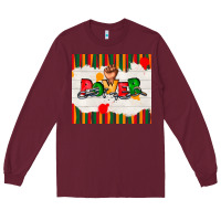Burgundy juneteenth black power Long Sleeve Tee - TumblerDesignByShophia