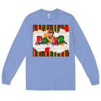 Colony Blue juneteenth black power Long Sleeve Tee - TumblerDesignByShophia